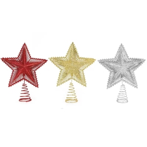 Étoile de Noël pour le sommet de l'arbre, lumières LED, lampe étoile scintillante, lumière nocturne scintillante, décorations pour le sommet de l'arbre de Noël, décorations de fête du Nouvel An - Product Image 5