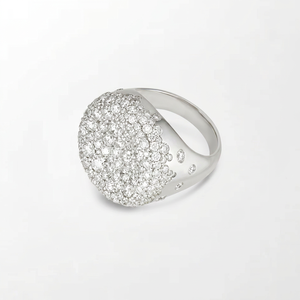 Luxurious Snow Cupped <b>Dome</b> <b>Ring</b> With 167 Round Lab Grown Diamonds 3.62 Carat GH-VS In 14K White Gold Top Selling Product - Product Image 1