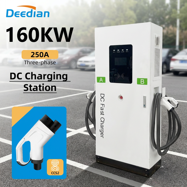 Deedian CCS2 60/120/160 Kw Floor Standing Commercial IP55 DC Fast Station 380V Chademo EV Charger New CE Certified OCPP 2.0.1