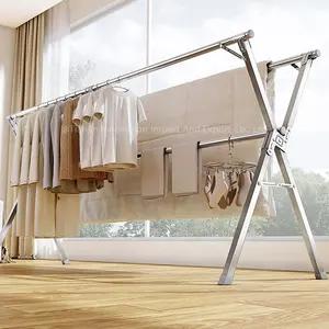 Udear Freestanding Hanger Double Rods m Small Rolling Garment Rack Balcony Clothes Drying Rack