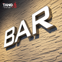 Lettres en aluminium à bordure étroite personnalisées avec éclairage LED, revêtement anti-traces de doigts, étanches IP65, décoration lumineuse, publicité