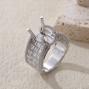 Ventas calientes Calidad superior 18K Oro blanco 3.812 Joyas quilates de diamantes naturales para mujeres Semi Montaje brillante para fiesta de moda - Product Image 3