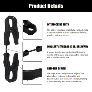 Clips para guantes SCQP, guantes de plástico, sujeción segura, resistente a la corrosión, Clips de soporte para guantes de plástico personalizados para construcción al aire libre, hogar - Product Image 3
