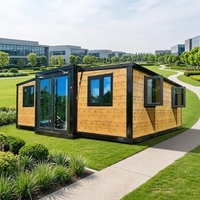 SKYLINE Casa Contenedor Expandible Moderna China de 20 y 40 pies, Prefabricada, Modular, de Acero, para Vivienda Pequeña, Escuela, Tienda, Hotel, Almacén