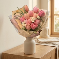 Kerajinan Bunga Mawar Rajut Katun Grosir |   Bunga Rajutan Buatan Tangan Buatan Artisan untuk Hari Valentine Wisuda-Romantis