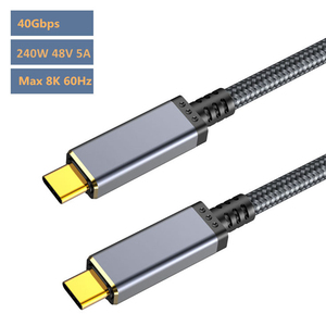 Vente chaude PD 240W 40Gbps prise en charge USB3.2/3.1/3.0/2.0 Type <span class=keywords><strong>C</strong></span> USB4.0 <span class=keywords><strong>c</strong></span>âble 8K 60Hz USB Type <span class=keywords><strong>C</strong></span> à Type <span class=keywords><strong>C</strong></span> <span class=keywords><strong>c</strong></span>âble de charge - Product Image 6