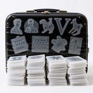 Autocollant imperméable en vinyle PVC synthétique imprimé sur mesure avec logo de marque, en rouleau de plastique - Product Image 2