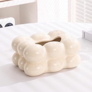 YY kotak tisu katun lucu, kotak tisu keramik, dekorasi ruang tamu, kotak penyimpanan tisu, seni dekorasi rumah - Product Image 6