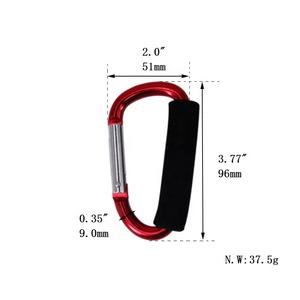 Açık EDC kamp yürüyüş büyük büyük büyük Metal çanta tutucu taşıma kolu ile alüminyum D şekil karabina kol - Product Image 2