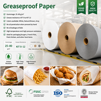 Papier d'emballage alimentaire jetable, écologique, recyclable, résistant à la graisse, de qualité alimentaire, 50 GSM, Kit6, pour sandwichs et burgers