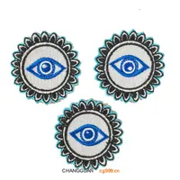 Evil Eye Reversible Sequin Patch, Blue Aqua Flipping Sequins, Embroidered  Sew On, Glue on Patches, Sequin Applique Patches 