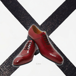 Handmade Genuine Leather Oxford <b>Dress</b> Shoes <b>Snake</b> Grain Pointed Toe Lace Up Formal Wedding Party Business Footwear - Product Image 3