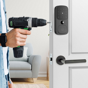 Peek-proof Bàn phím kỹ thuật số 3D sinh trắc học cảm biến vân tay thông minh Khóa chốt cửa với chuông cửa máy ảnh - Product Image 5