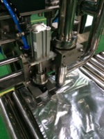 Machine de remplissage semi-automatique pneumatique et électrique à haute productivité pour sachets de jus, liquides visqueux alimentaires et shampoings