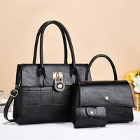 2026 acs Main Pour Femmes Tas Tangan Wanita Mewah Desainer 3-in-1 Bahan Kulit PU Set Dompet Tas Selempang Penutup Ritsleting Nilon