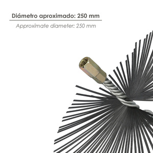 Spazzola per Camino in Acciaio, 250 mm, M12 - Product Image 4