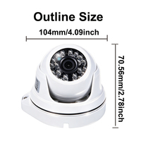 Cámara de Techo para Vehículos OEM ODM de Fábrica, 1080P, CMOS de 1/3 Pulgadas, Lente de 2.8mm, Color Completo, para Uso en Interiores de Flotas