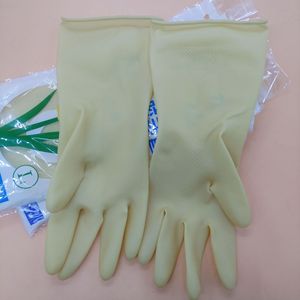 Guantes de Látex Natural Resistentes al Agua, Gruesos, para Lavar Platos y Limpiar - Product Image 2