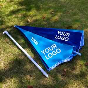 Parasol de plage bleu d'extérieur, protection UV, logo personnalisé imprimé, classique, portable, vente en gros, parasol promotionnel pour événements - Product Image 4