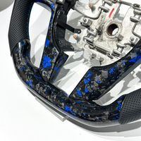 Volant sport en fibre de carbone forgée bleu, motif football, personnalisé, vente directe, luxe, adapté pour Pontiac Holden VE G8