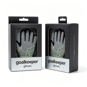 Custom goalkeeper <b>gloves</b> packaging boxes With Printed Hanging Hollow Packaging Window Paper Box - Product Image 3