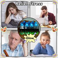 RGB LED Light Mechanical Keyboard Fidget Keychain Transparent PC Keycap Switch Clicker Stress Relief Toy DIY Custom Logo Gift