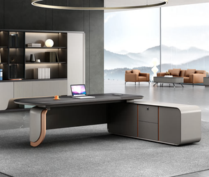 <span class=keywords><strong>Bureau</strong></span> de luxe en chêne de qualité supérieure <span class=keywords><strong>Bureau</strong></span> de direction moderne en forme de U avec fonction rétractable Construction robuste - Product Image 6