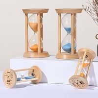 Sablier en bois original coloré personnalisé avec logo, 1, 3 ou 5 minutes, avec veilleuse