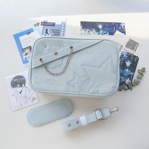 2025 Trending Fashion Heavy Duty Retro PU Leather Letter Waterproof Durable Portable Goth Chain Crossbody Star Itabag Y2k Ita - Product Image 5