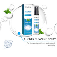 Les bactéries blanchissent l'élimination des taches prothèse dentaire propre aligneur nettoyant aligné mousse blanche aligneur nettoyant Spray
