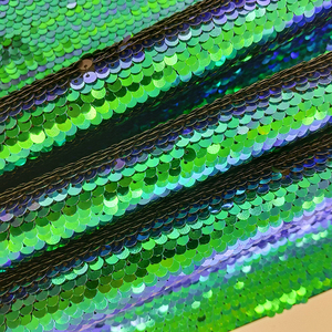 세련된 뒤집을 수있는 스팽글 메쉬 스팽글 스팽글이있는 파티 드레스를위한 메쉬 원단 - Product Image 5