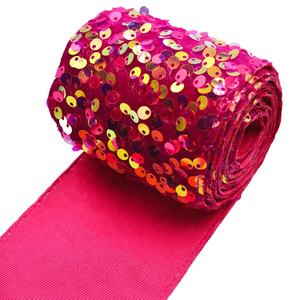 Gordon Linten 25Yards 3 "75Mm Multi-Kleuren Glitter Fluwelen Lovertje Lint Voor Diy Hair Strik - Product Image 6