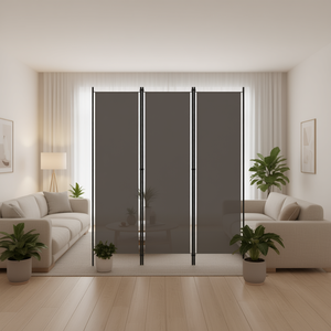 Separador de Ambientes de 3 Paneles Color Antracita, 59.1x70.9 Pulgadas, Elegante Biombo Plegable, Diseño Minimalista, Partición Móvil - Product Image 2