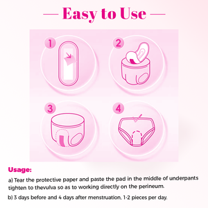 Zimeishu Protège-slip à base <span class=keywords><strong>de</strong></span> 38 herbes et d'ions d'argent pour la santé vaginale, hygiène féminine, soins menstruels et post-partum, équilibre du pH - Product Image 5