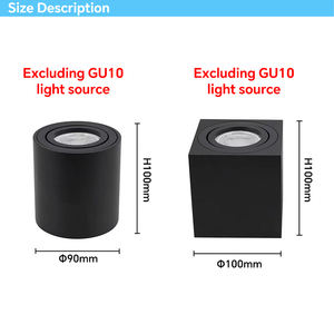 Surface Réglable Gu10 Downlight Montage Fixe Plafond Spot Rond Carré Noir Encastré Gu10 LED Downlight - Product Image 3