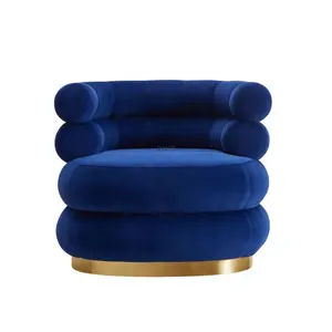 럭셔리 스타일 벨벳 덮개를 씌운 큰 크기 Malibu 가끔 라운지 의자
