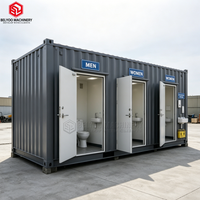 BELYOO Toilettes portables en conteneur pour chantiers de construction avec plusieurs cabines