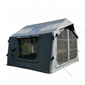 Tente de camping gonflable portable 300*265*210cm 210g Tissu en coton TC Double bâche en PVC Imperméable Quatre saisons - Product Image 1
