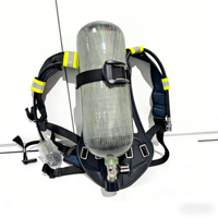 Appareil respiratoire à air comprimé SCBA de sécurité incendie industriel de 6,8 L, masque facial complet, cylindre d'air