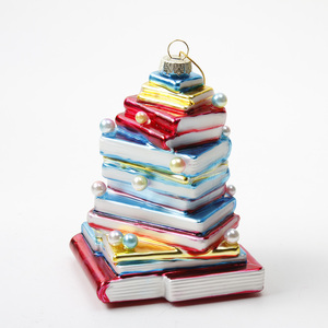 Tiếp Tục Con người trí tuệ cuốn sách cây Mặt dây chuyền thủy tinh giáng sinh bóng & cây đồ trang trí cho trang trí nội thất hiển thị thân thiện với môi - Product Image 6