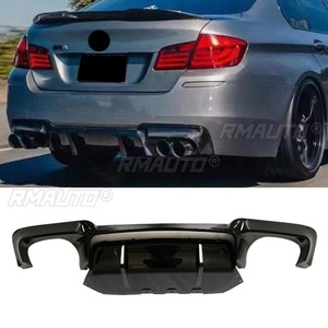 สปอยเลอร์กันชนหลังรถยนต์แบบดิฟฟิวเซอร์สีดำเงา สำหรับตกแต่ง BMW ซีรีส์ 5 รุ่น F10 F18 ปี 2010-2016 อุปกรณ์ตกแต่งรถยนต์ - Product Image 1