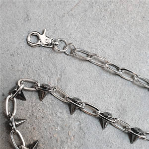Atacado Moda <span class=keywords><strong>New</strong></span> <span class=keywords><strong>Design</strong></span> Heavy Metal Spiked Rivet Cintura Cadeia Metal Calças Correntes Calças Personalidade Calças Cadeias (TC102) - Product Image 5