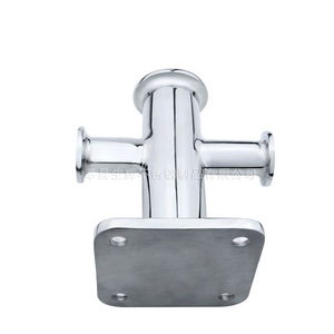 Stainless Steel Single Cross Bollard 100x100mm Mirror Polished Marine Hardware for <b>Yacht</b> Docking - Product Image 3