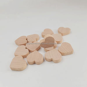 Cutout kayu bentuk hati kosong Mini Vintage polos hati ornamen kayu untuk kerajinan buku tempel - Product Image 5