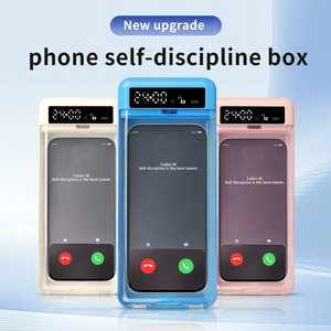 קופסת משמעת עצמית שקופה חדשה לטלפון נייד, מכשיר נייד עם טיימר ללימודים ועבודה במשמעת עצמית, כיסוי לטלפון - Product Image 2