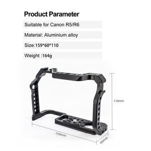 Bafang ซีเอ็นซีกล้อง DSLR อลูมิเนียมชุดอุปกรณ์ในกรงกล้อง DSLR, อุปกรณ์เ<span class=keywords><strong>ส</strong></span>ริมสำหรับกล้องแคนนอน R5 <span class=keywords><strong>R6</strong></span> R5C กล้อง DSLR - Product Image 4