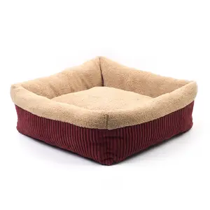 High quality Soft pet nest luxury Warming Dog bed fluffy calming dog bed Round washable pet dog cat kennel