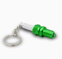 Porte-clés en forme de bougie d'allumage de voiture, porte-clés LED en métal en forme de bougie d'allumage pour moto, porte-clés tendance