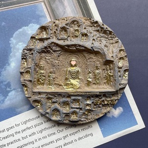 Imán con Estatua de Buda de las Cavernas de Longmen, Recuerdo Cultural Creativo, Imán para Refrigerador, Decoración Artística, Regalo - Product Image 2