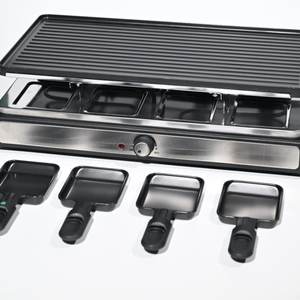 Offre Spéciale 1400W 120V gril intérieur électrique 2-en-1 BBQ <span class=keywords><strong>Raclette</strong></span> Hibachi détachable usage domestique Thermostat contrôle antiadhésif - Product Image 2